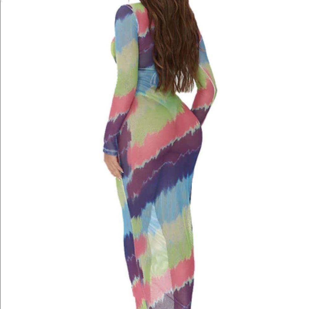 Multicolor sheer coverup - Picture 3 of 5